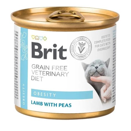 Brit Veterinary Diet Obesity Cat Cans 200 г вологий корм для котів