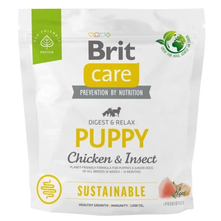 Brit Care Dog Sustainable Puppy Chicken для цуценят з куркою та комахами 1 кг