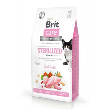 Brit Care Cat GF Sterilised Sensitive Rabbit 400 г сухий корм для стерилізованих кішок з кроликом 