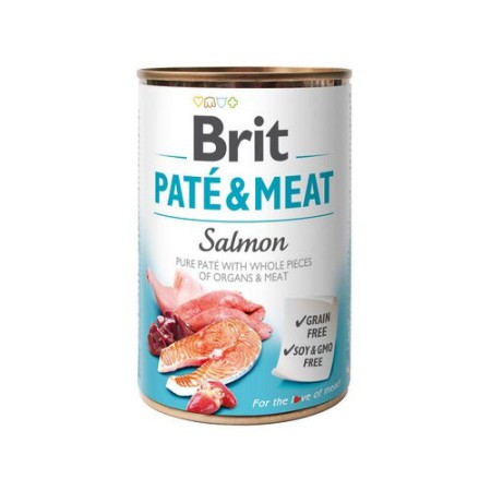 Brit Pate Meat Dog 400 г для собак паштет із лососем 
