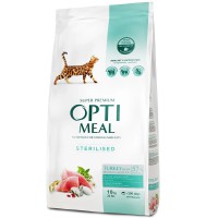 Optimeal Cat Sterilised Turkey для стерилизованных кошек с индейкой 10 кг