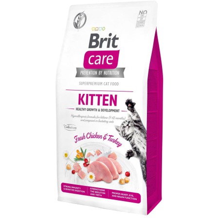 Brit Care GF Kitten 7 кг сухой корм для котят с курицей и индейкой 
