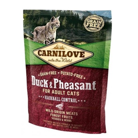 Carnilove Duck Pheasant Hairball Control для котів з качкою та фазаном 400 г