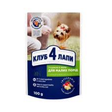 Клуб 4 Лапы Premium Small 24х100 г с курицей для собак 