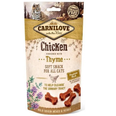 Ласощі для кішок Carnilove Cat Semi Moist Snack, курка та чебрець 50 г (111376)