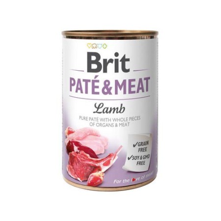 Brit Pate Meat Dog 400 г для собак паштет з ягням 