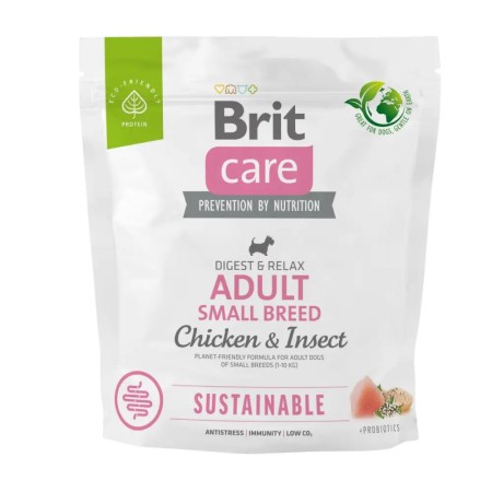 Brit Care Sustainable Adult Small Breed Chicken and Insect 1 кг сухий корм з куркою 