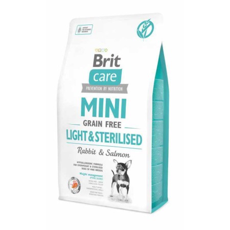 Brit Care Mini GF Light Sterilised 7 кг сухий корм для стерилізованих собак з лососем та кроликом 