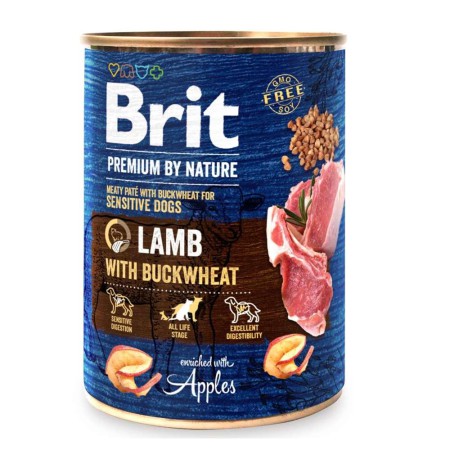 Brit Premium by Nature Lamb 800 г вологий корм з ягнятком та гречкою для собак