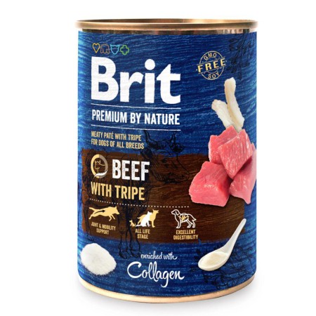 Brit Premium by Nature Beef 400 г вологий корм з яловичиною та рубцем для собак