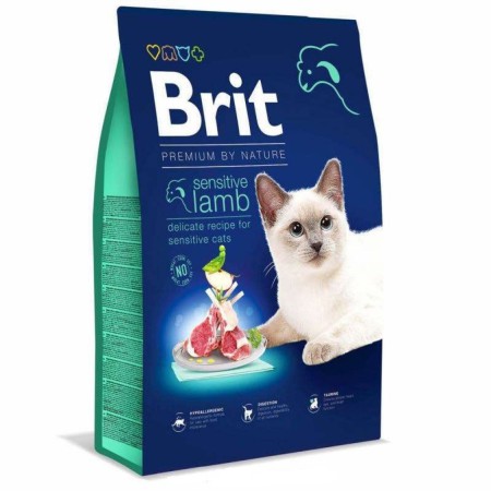 Brit Premium Sensitive Lamb 8 кг сухий корм для котів з чутливим травленням з ягнятком