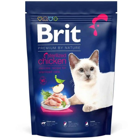 Brit Premium Sterilised Chicken 800 г сухий корм для стерилізованих кішок з куркою