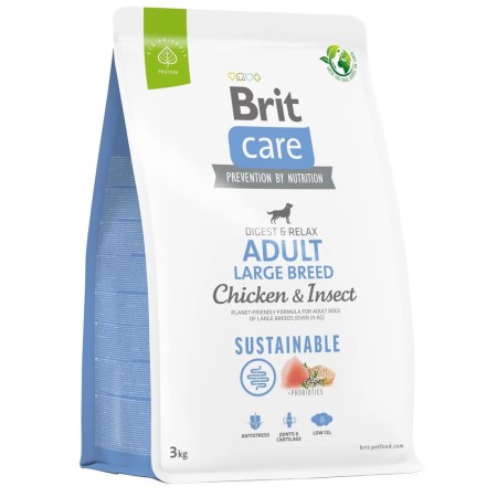 Brit Care Dog Sustainable Adult Large для собак великих порід з куркою та комахами 3 кг