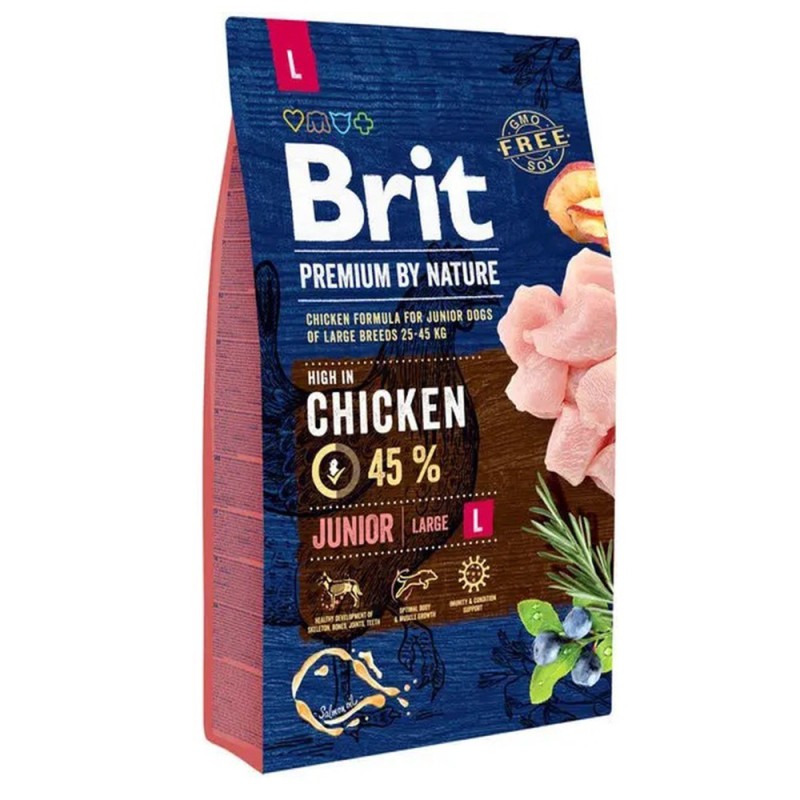 Brit Premium Junior Large L для щенков крупных пород с курицей 15 кг