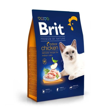 Brit Premium Indoor Chicken 8 кг сухий корм для кішок з куркою