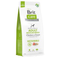 Brit Care Dog Sustainable Adult Medium Breed Chicken з куркою та комахами 12 кг