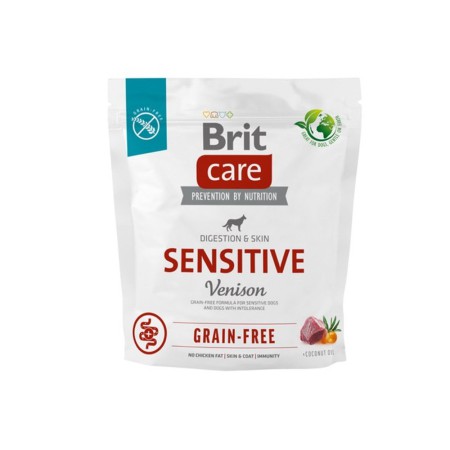 Brit Care Dog GF Sensitive 1 кг сухой корм для собак с чувствительным пищеварением с олениной 