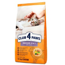 Клуб 4 Лапи Premium Indoor Lamb 4in1 для котів з ягням 14 кг