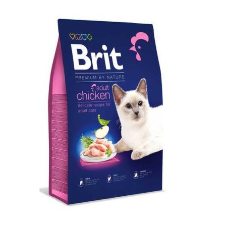 Brit Premium Adult Chicken 800 г сухий корм для кішок з куркою