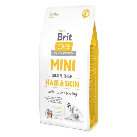 Brit Care Mini Grain Free Hair & Skin 7 кг сухий корм для собак з лососем 