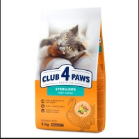 Клуб 4 Лапы Premium Sterilised Turkey 5 кг сухой корм для стерилизованных кошек с индейкой