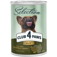 Клуб 4 Лапы Premium Selection 400 г Паштет с курицей и индейкой для собак 