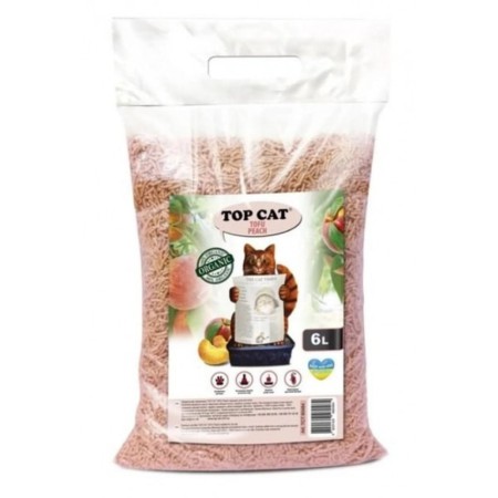 Наполнитель для кошачьего туалета Top Cat Tofu соевый с ароматом персика 6 л