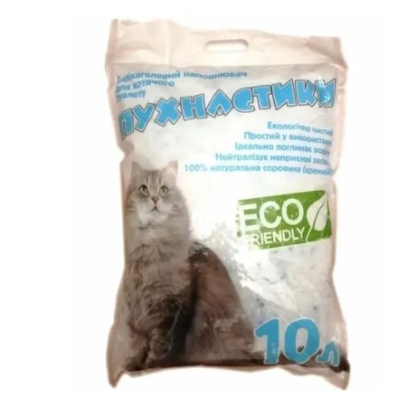 Наповнювач силікагелевий Пушистики для котячого туалету 10 л
