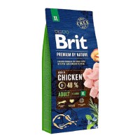 Brit Premium Adult XL для собак гигантских пород с курицей 15 кг