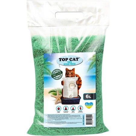 Наповнювач для котячого туалету Top Cat Tofu соєвий Морська свіжість 6 л