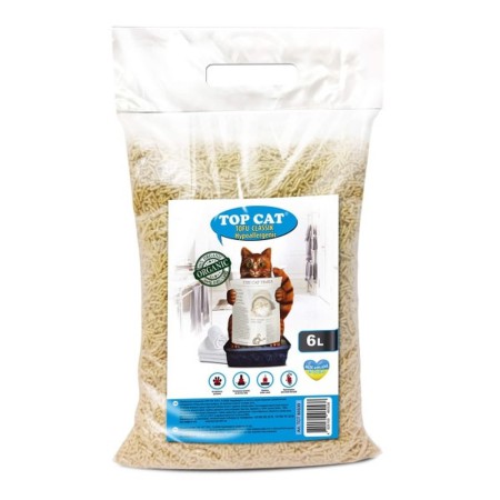 Наповнювач для котячого туалету Top Cat Tofu соєвий Класик без запаху 6 л