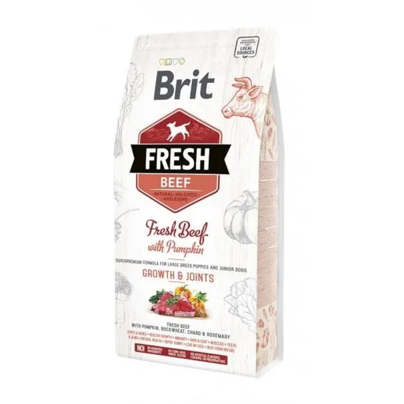 Brit Fresh Beef Pumpkin Puppy Large для цуценят великих порід з яловичиною 12 кг