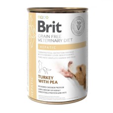 Brit VD Hepatic Cans для собак при хронічній печінковій недостатності, з індичкою та горохом 400 г