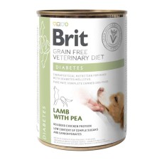 Brit VD Diabets Cans для собак при цукровому діабеті, з ягням та горохом 400 г