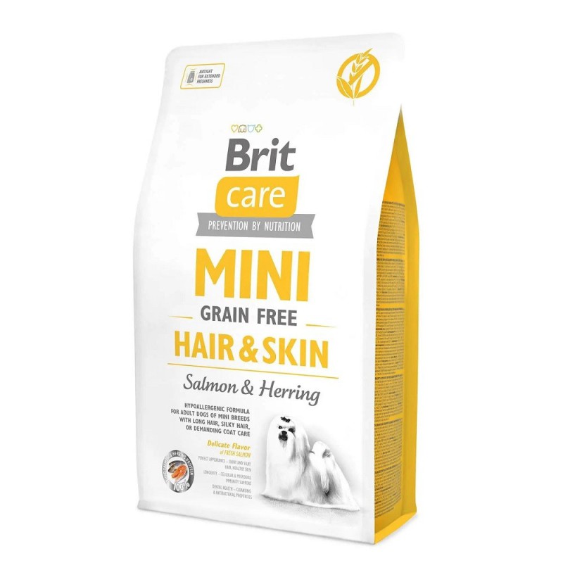 Brit Care Mini Grain Free Hair & Skin для собак з лососем 2 кг