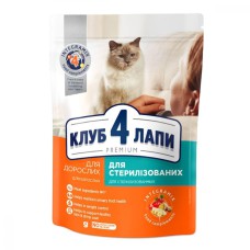 Клуб 4 Лапи Premium Sterilised для стерилізованих кішок з куркою 24х80 г