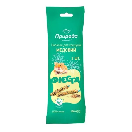 Колосок для грызунов Природа Фиеста, Медовый, 100 г (PR740227)