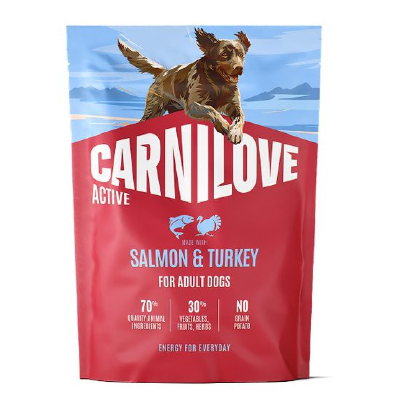 Carnilove Active Salmon & Turkey 1.5 кг беззерновий сухий корм для активних собак з лососем та індичкою