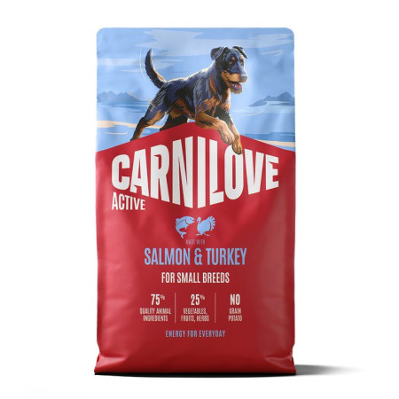 Carnilove Active Salmon & Turkey Small Breed 4 кг беззерновий повнораціонний корм для собак малих порід з лососем та індичкою
