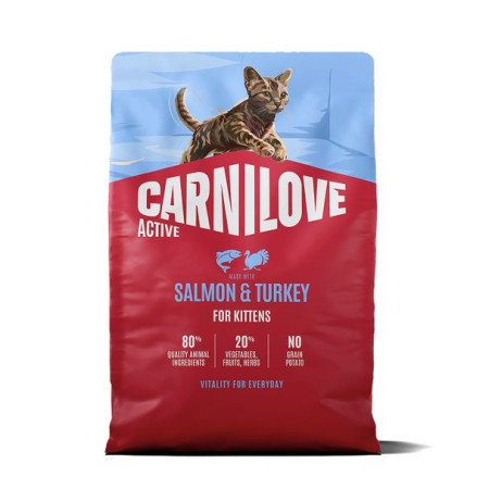 Carnilove Active Salmon & Turkey Kitten 2 кг беззерновий корм з лососем та індичкою для кошенят