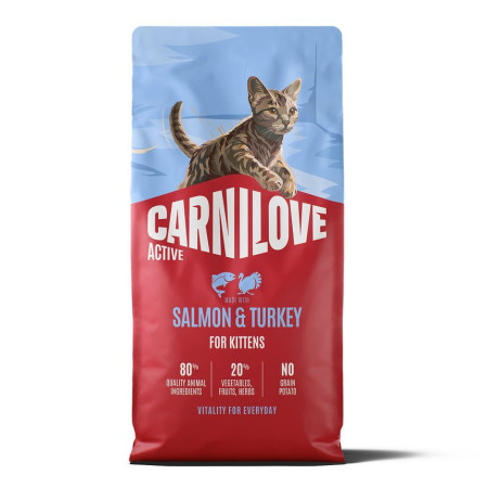 Carnilove Active Salmon & Turkey Kitten 6 кг беззерновий корм з лососем та індичкою для кошенят