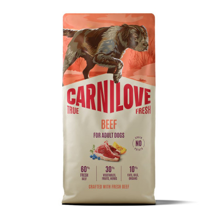 Carnilove True Fresh Beef 12 кг беззерновой полнорационный корм для собак с говядиной