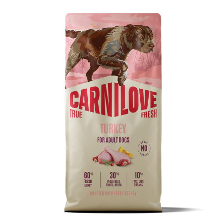 Carnilove True Fresh Turkey 12 кг беззерновой полнорационный корм для собак с индейкой