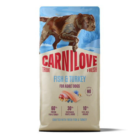 Carnilove True Fresh Fish & Turkey 12 кг беззерновий повнораціонний корм для собак з рибою та індичкою