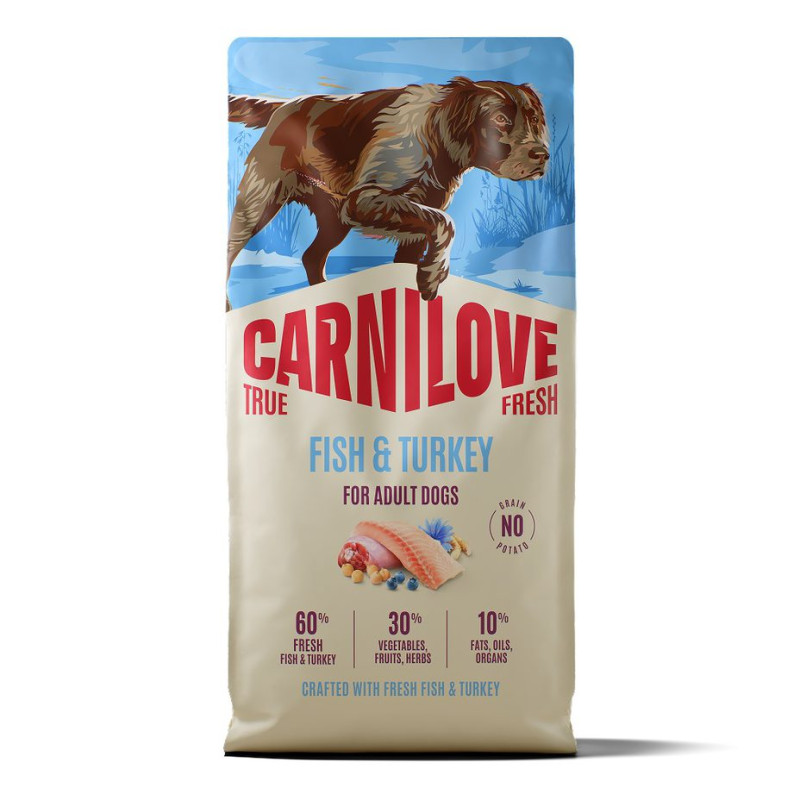 Carnilove True Fresh Fish & Turkey 12 кг беззерновий повнораціонний корм для собак з рибою та індичкою