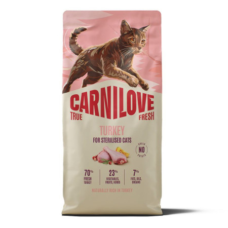 Carnilove True Fresh Turkey Sterilised 6 кг беззерновий корм для стерилізованих котів з індичкою