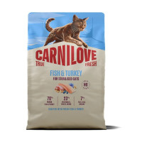 Carnilove True Fresh Fish & Turkey Sterilised 2 кг беззерновий корм для стерилізованих котів з рибою та індичкою