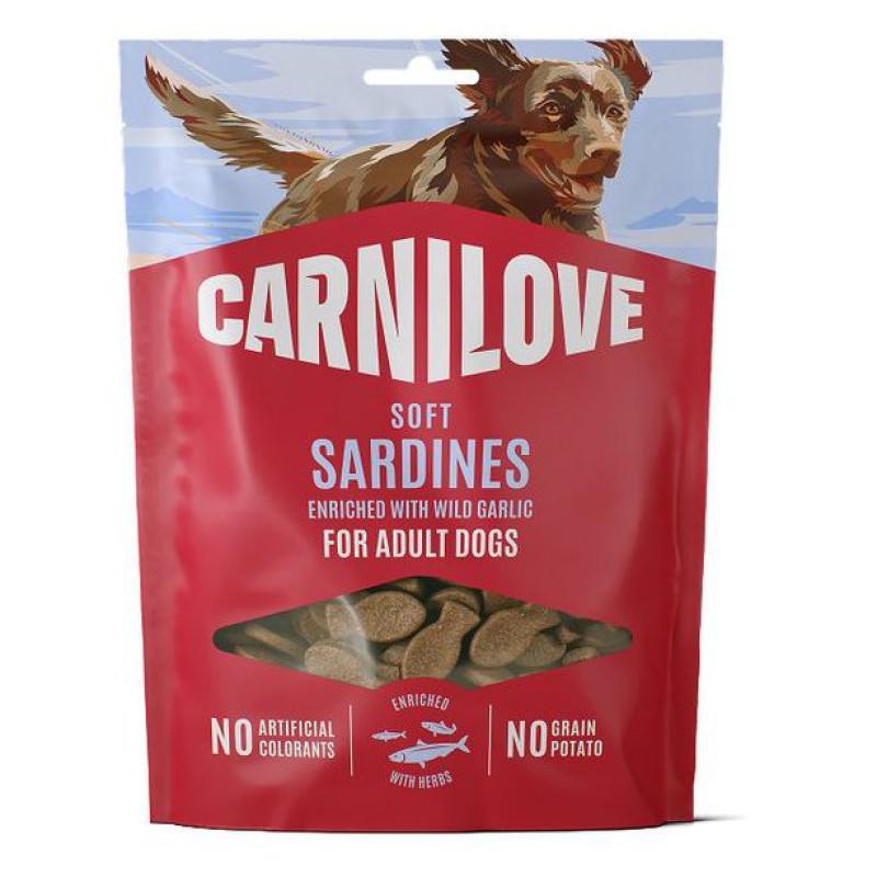 Carnilove Soft Snack Sardines with Wild Garlic 200 г беззернове м’яке ласощі для собак з сардинами та черемшой