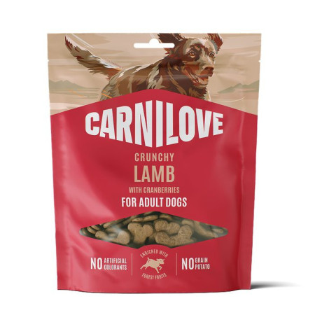 Carnilove Crunchy Snack Lamb with Cranberries 200 г хрустке беззернове ласощі для собак з ягням та журавлиною