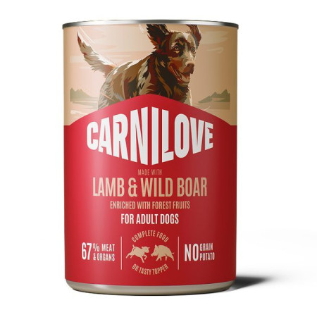 Carnilove Lamb & Wild Boar 400 г влажный беззерновой корм для собак с ягнёнком и кабаном